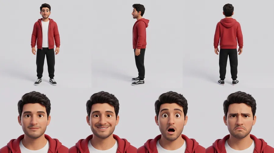 Reference Kit: Character 4, 3D cartoon