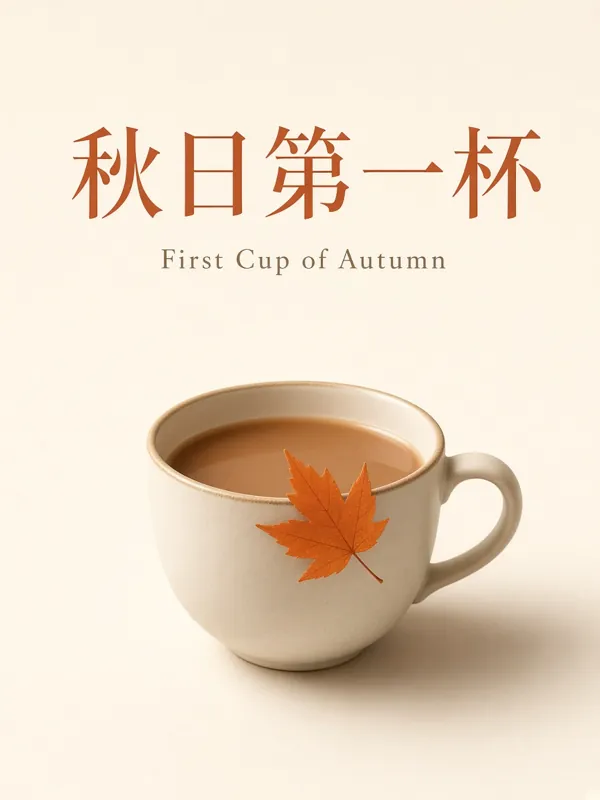 秋日第一杯 poster generated by Grok Image 2.0