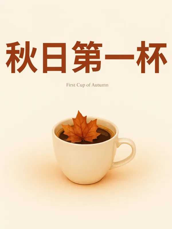 秋日第一杯 poster generated by Ideogram 4.5