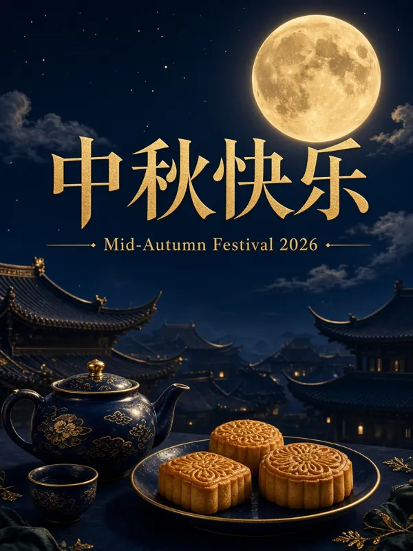 中秋快乐 poster generated by Grok Image 2.0