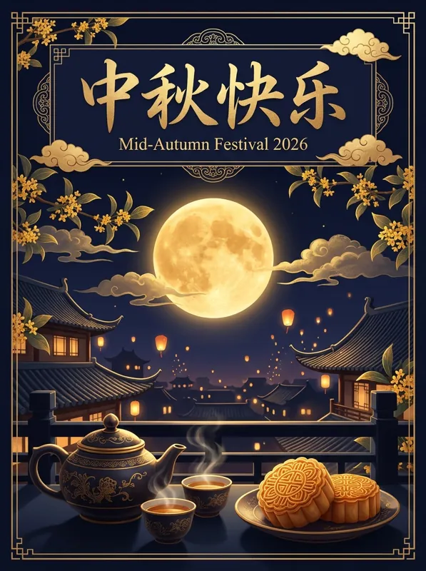 中秋快乐 poster generated by Nano Banana 2.1