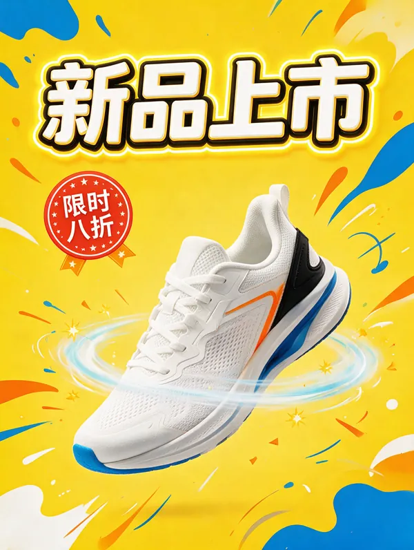 新品上市 poster generated by Seedream 5.0 Pro