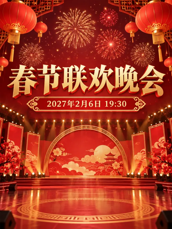 春节联欢晚会 poster generated by GPT Image 2.5
