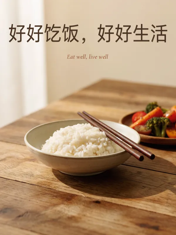 好好吃饭,好好生活 poster generated by Ideogram 4.5