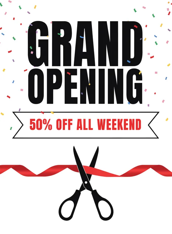 GRAND OPENING poster generated by Recraft V4.1