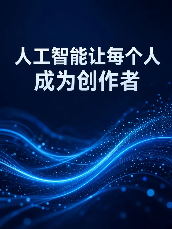 人工智能让每个人成为创作者 poster generated by Grok Image 2.0