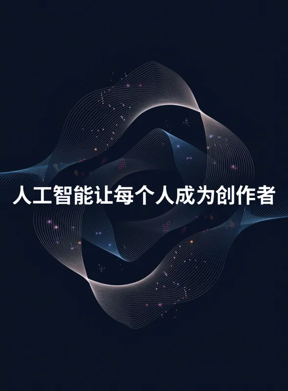 人工智能让每个人成为创作者 poster generated by Recraft V4.1