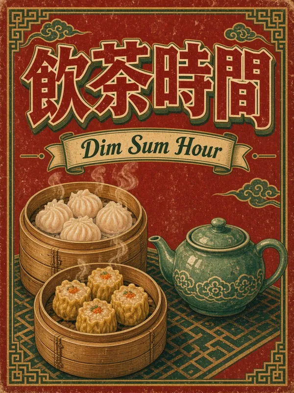 飲茶時間 poster generated by Grok Image 2.0
