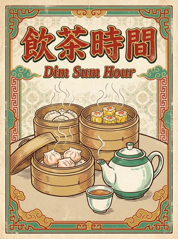 飲茶時間 poster generated by Nano Banana 2.1