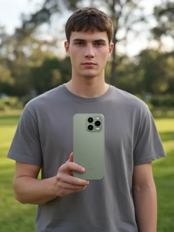 Smartphone with a person, generated by Ideogram 4.5