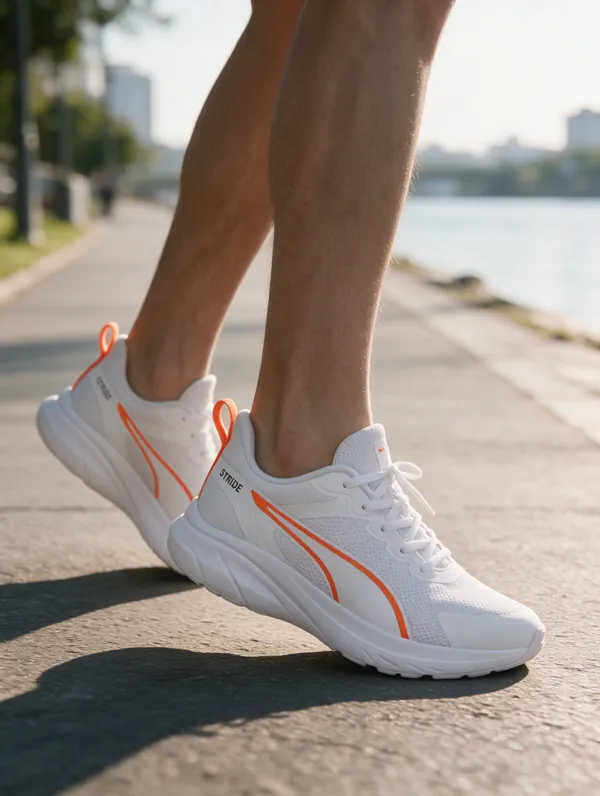Running shoe with a person, generated by Seedream 5.0 Pro